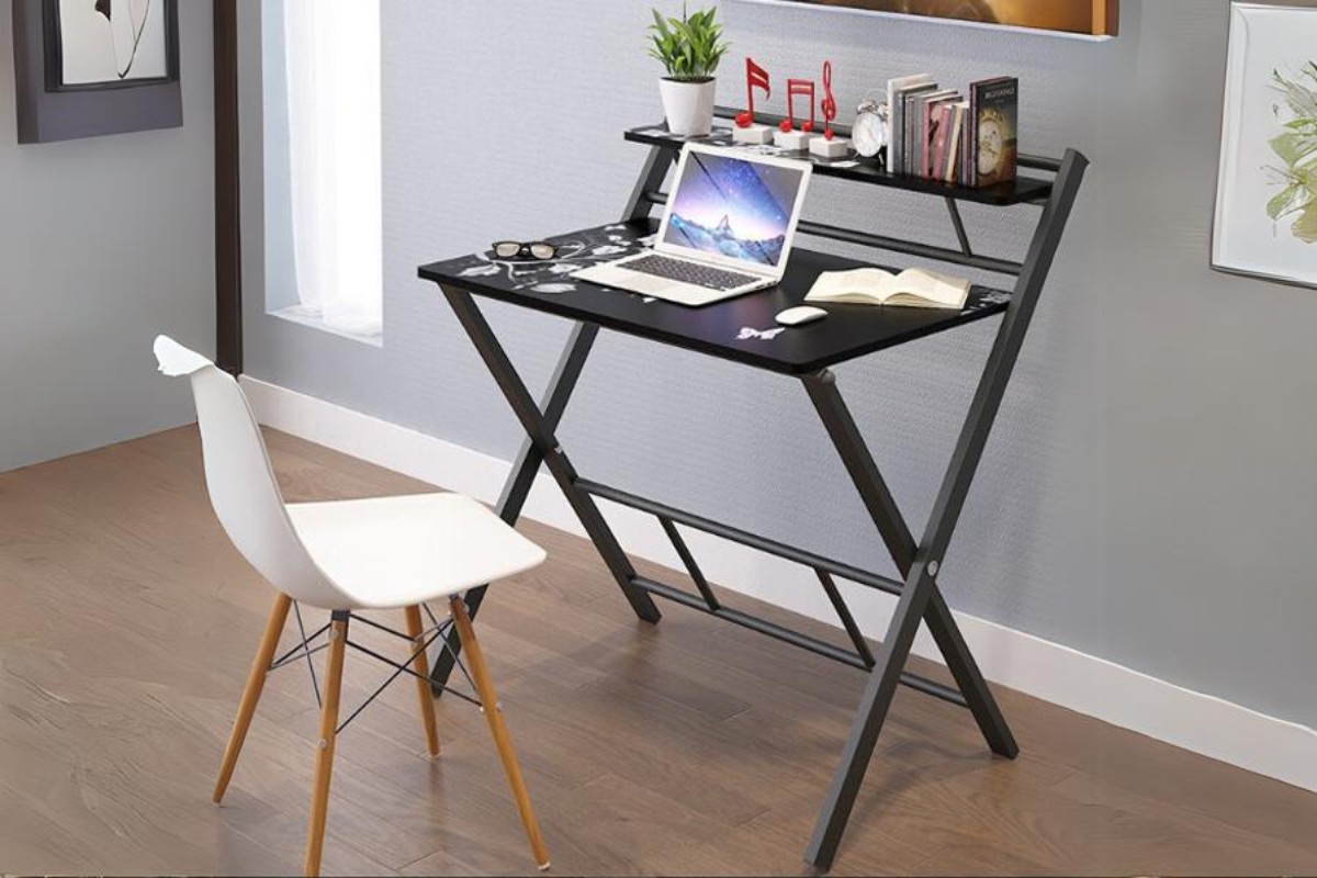 Bàn làm việc chữ X 2 tầng