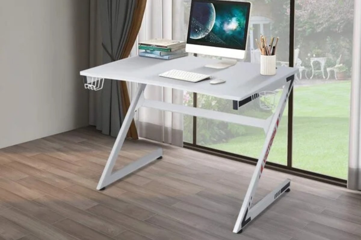 Bàn làm việc chữ Z tone màu trắng sang trọng