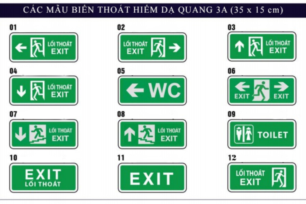 Các nguyên tắc đặt biển báo trong lối thoát hiểm văn phòng