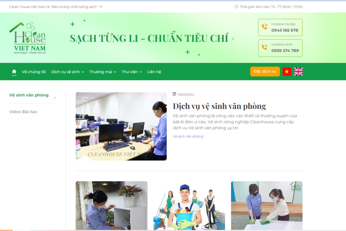 CleanHouse Việt Nam nhận dọn dẹp văn phòng giá tốt