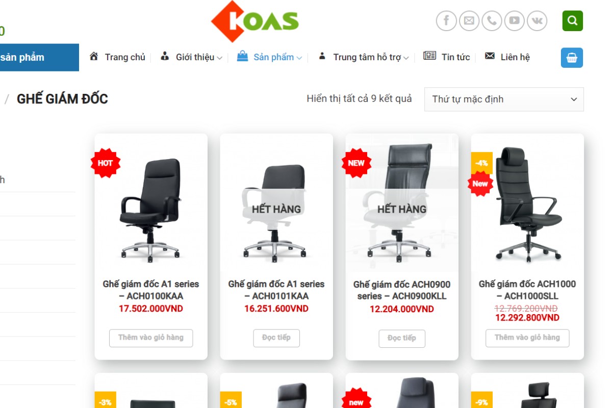 Nội thất Koas cung cấp ghế giám đốc Hàn Quốc