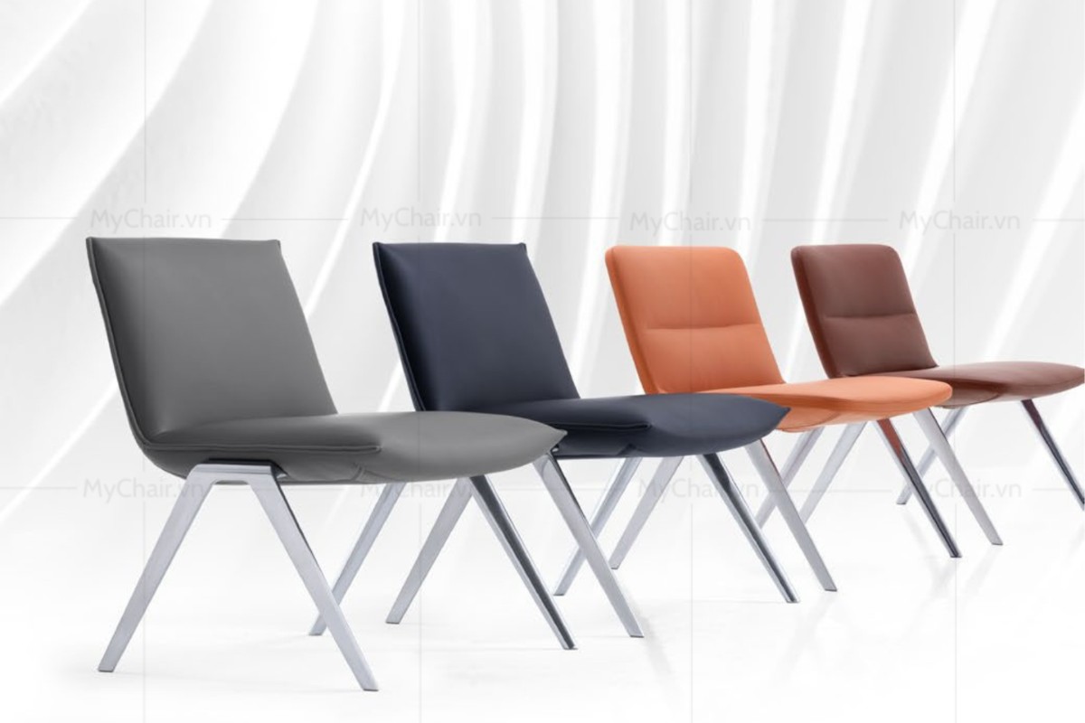 Ghế giám đốc không tay vịn bọc da