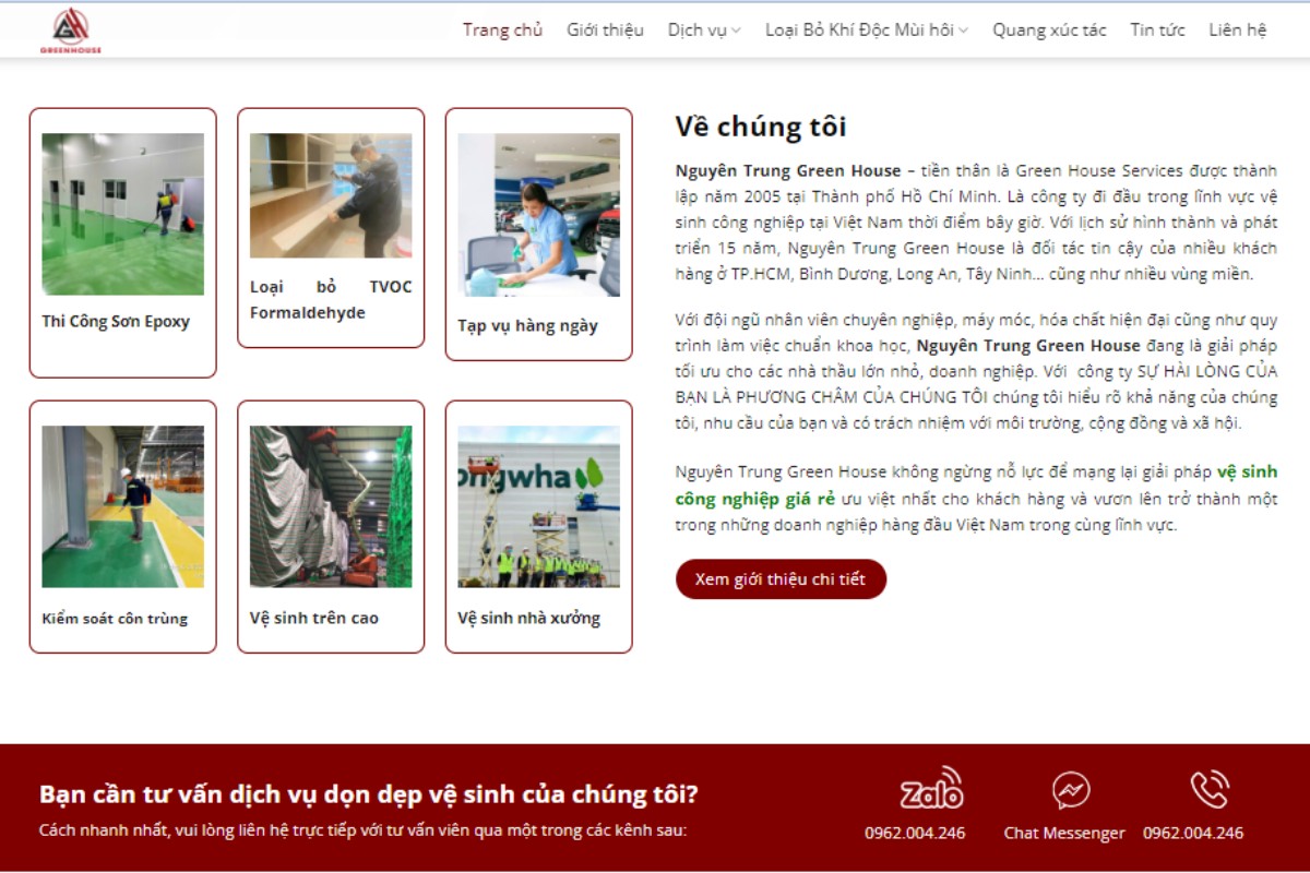 GreenHouse là đơn vị vệ sinh văn phòng uy tín
