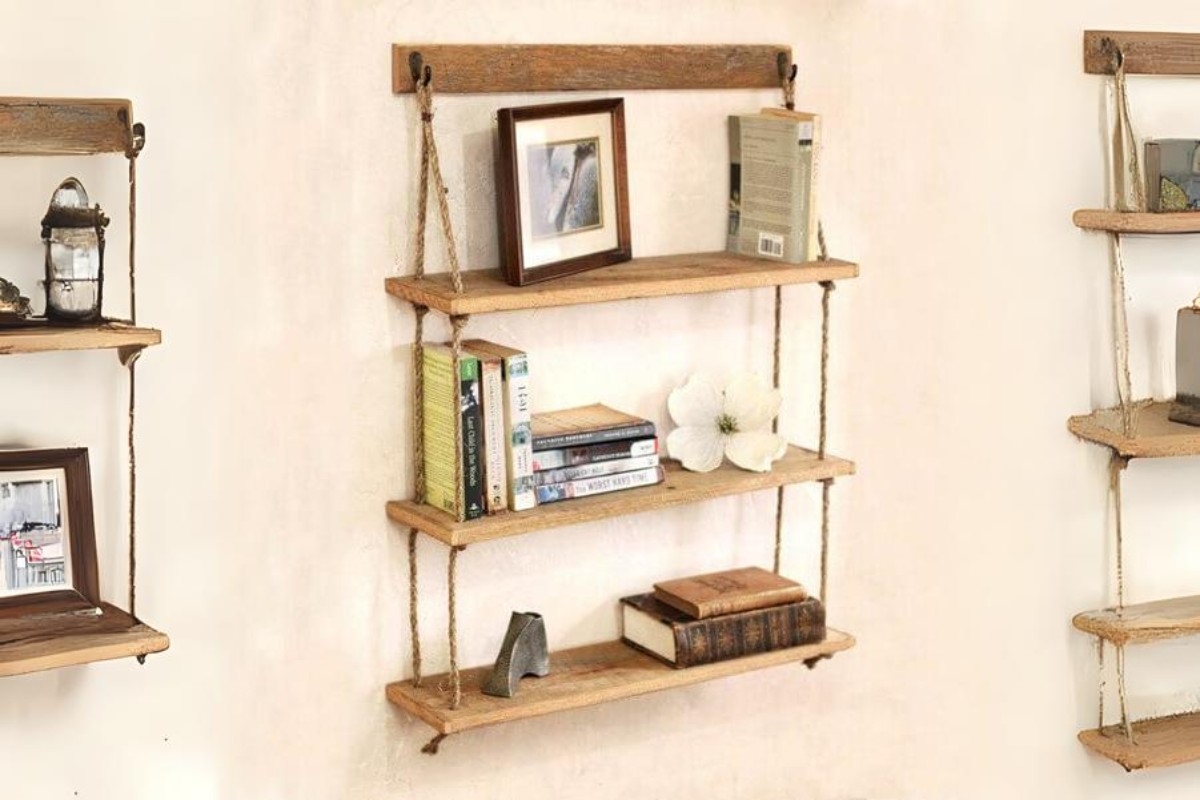 Kệ sách treo tường handmade 3 tầng