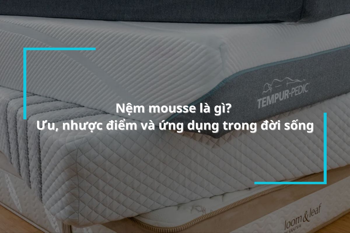 Nệm mousse là gì? Ưu, nhược điểm và ứng dụng trong đời sống