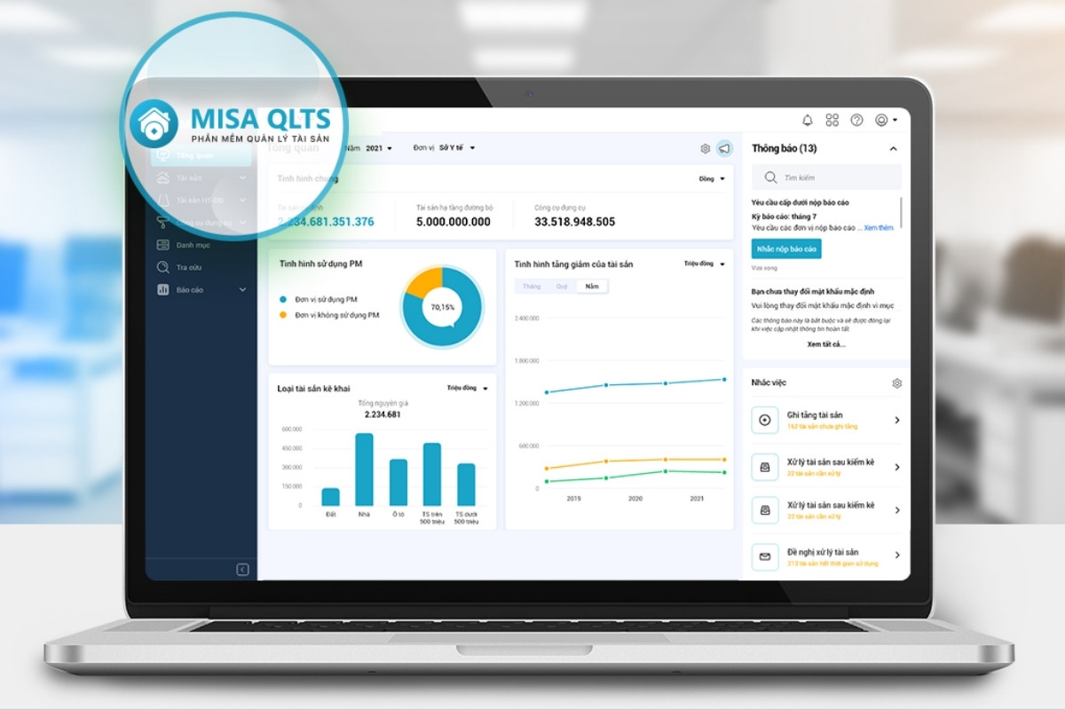Phần mềm quản lý tài sản MISA QLTS