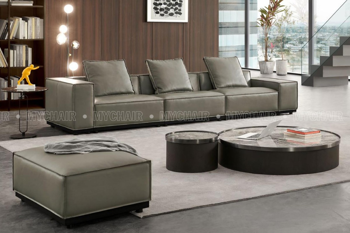 Ghế sofa cao cấp da Bò Ý phong cách hiện đại MyChair SF030