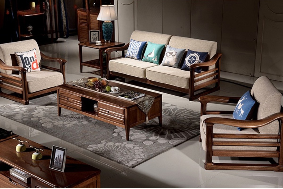 Bộ bàn ghế sofa gỗ tự nhiên cao cấp