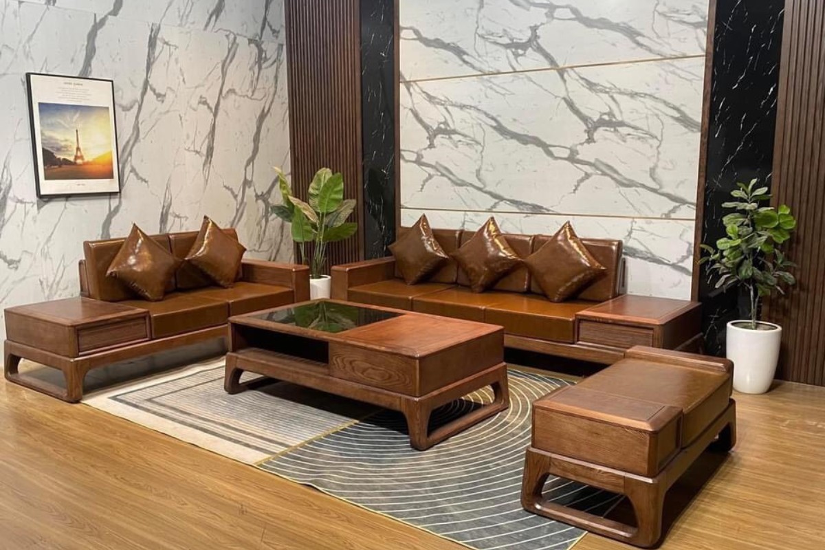 Sofa gỗ tự nhiên sang trọng