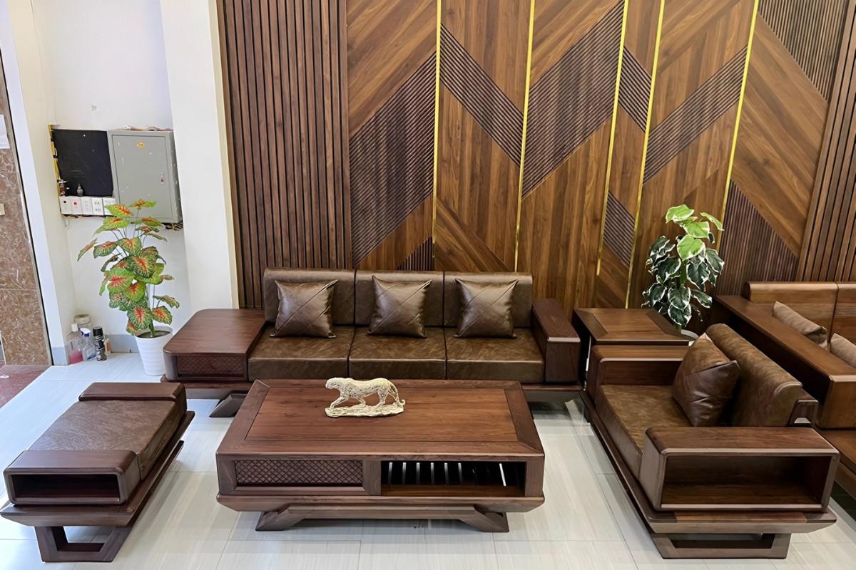 Sofa bộ gỗ tự nhiên