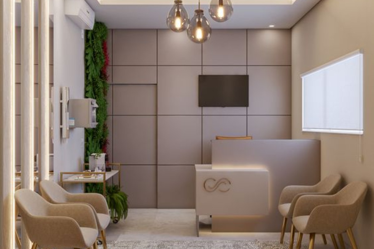 Thiết kế phòng lễ tân cho văn phòng nhà ống hiện đại