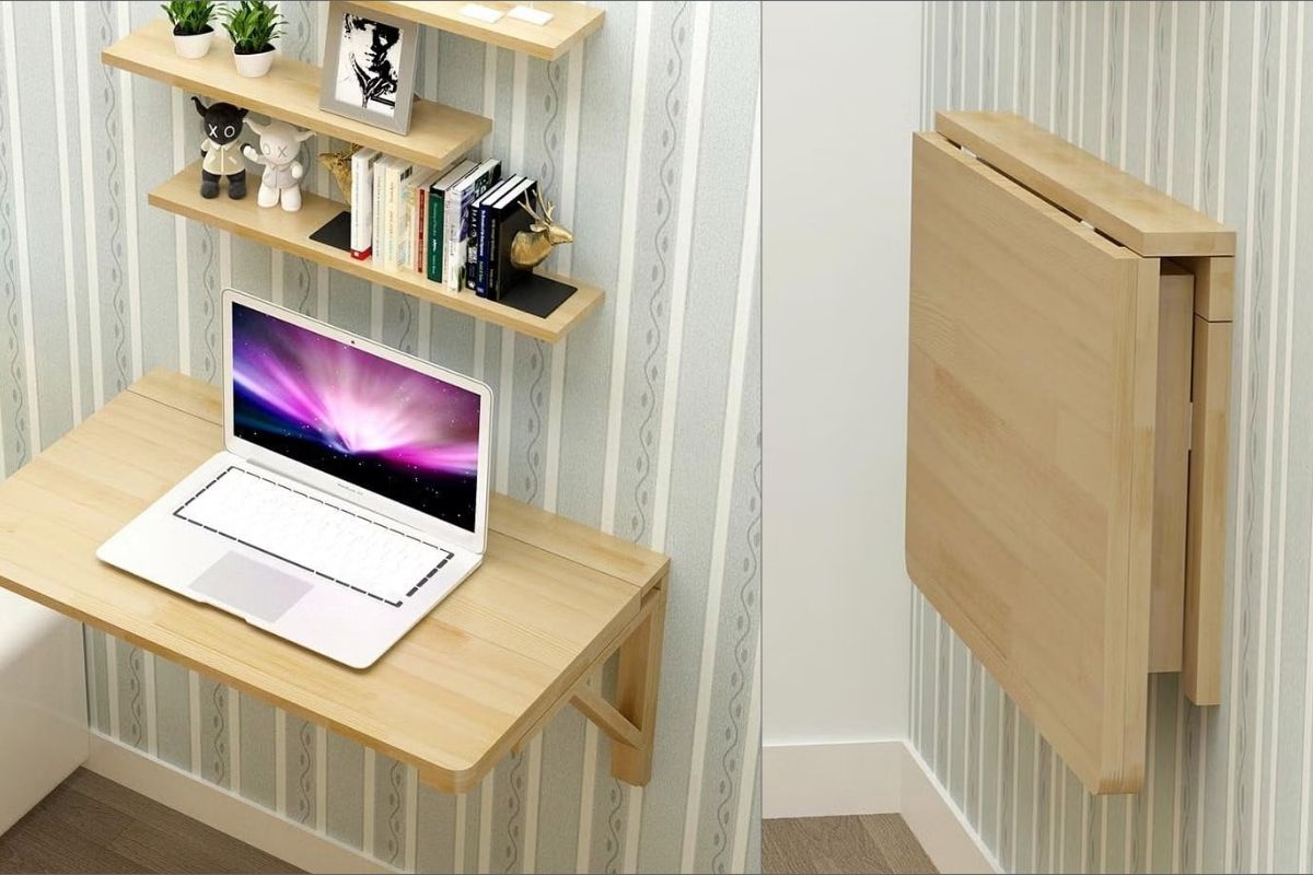 Bàn làm việc gấp gọn treo tường thông minh