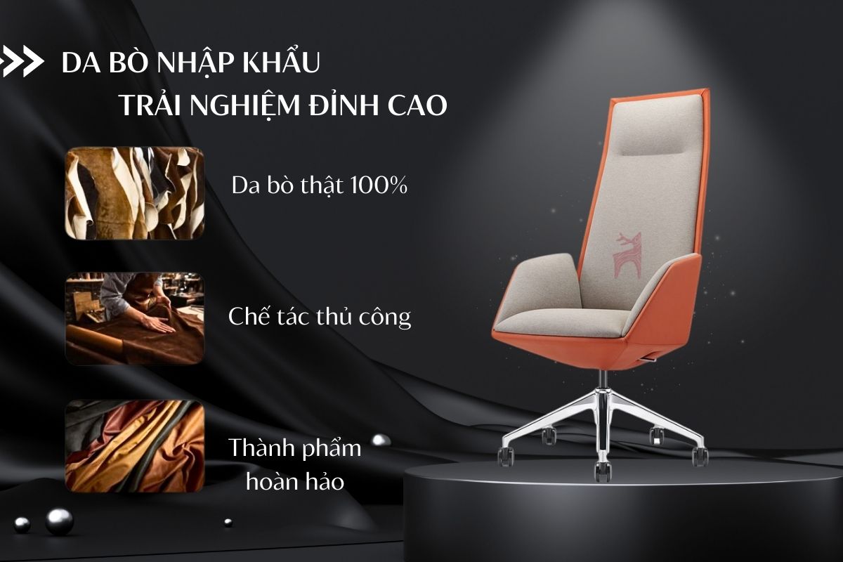 FA924 được bọc bằng da bò cao cấp nhập khẩu