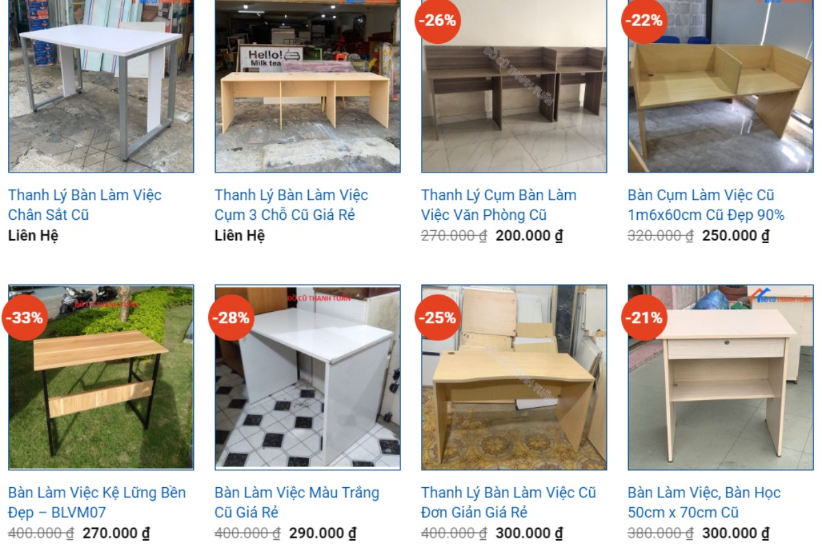 Mua bàn làm việc cũ tại Đồ cũ Thanh Tuấn
