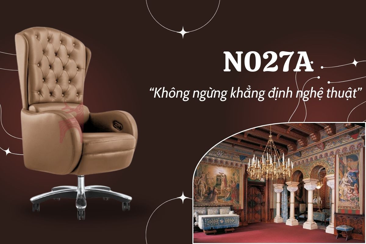 Ghế giám đốc NO27A mang vẻ đẹp tối giản không phô trương