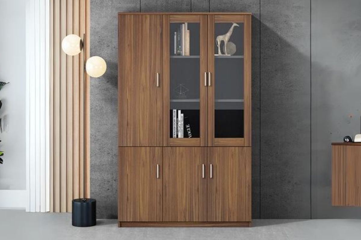 Tủ hồ sơ 3 cánh gỗ tự nhiên