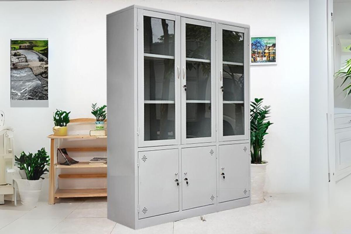 Tủ tài liệu 3 buồng cánh kính