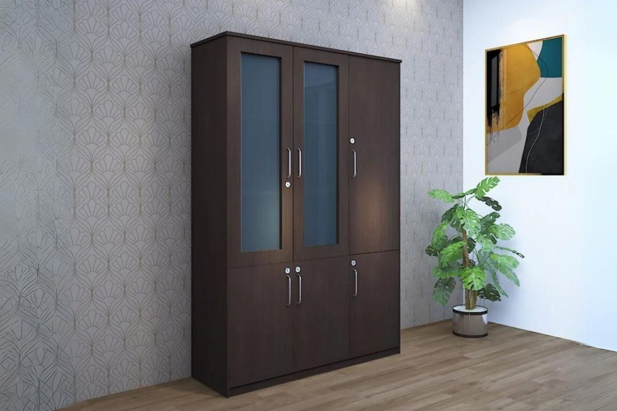 Tủ tài liệu 3 buồng bằng gỗ công nghiệp