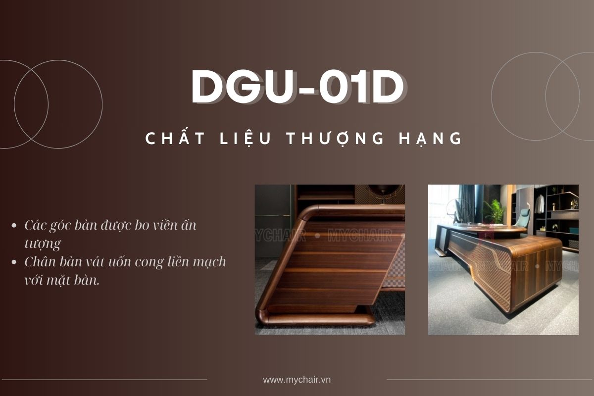 DGU-01D với các góc bàn được bo viền an toàn