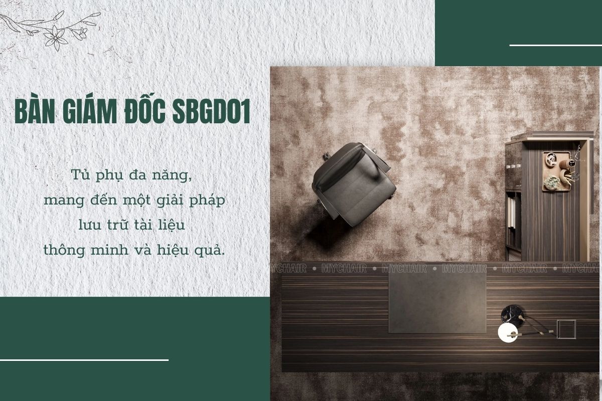 SBGD01 sở hữu tủ phụ đa năng nhiều ngăn