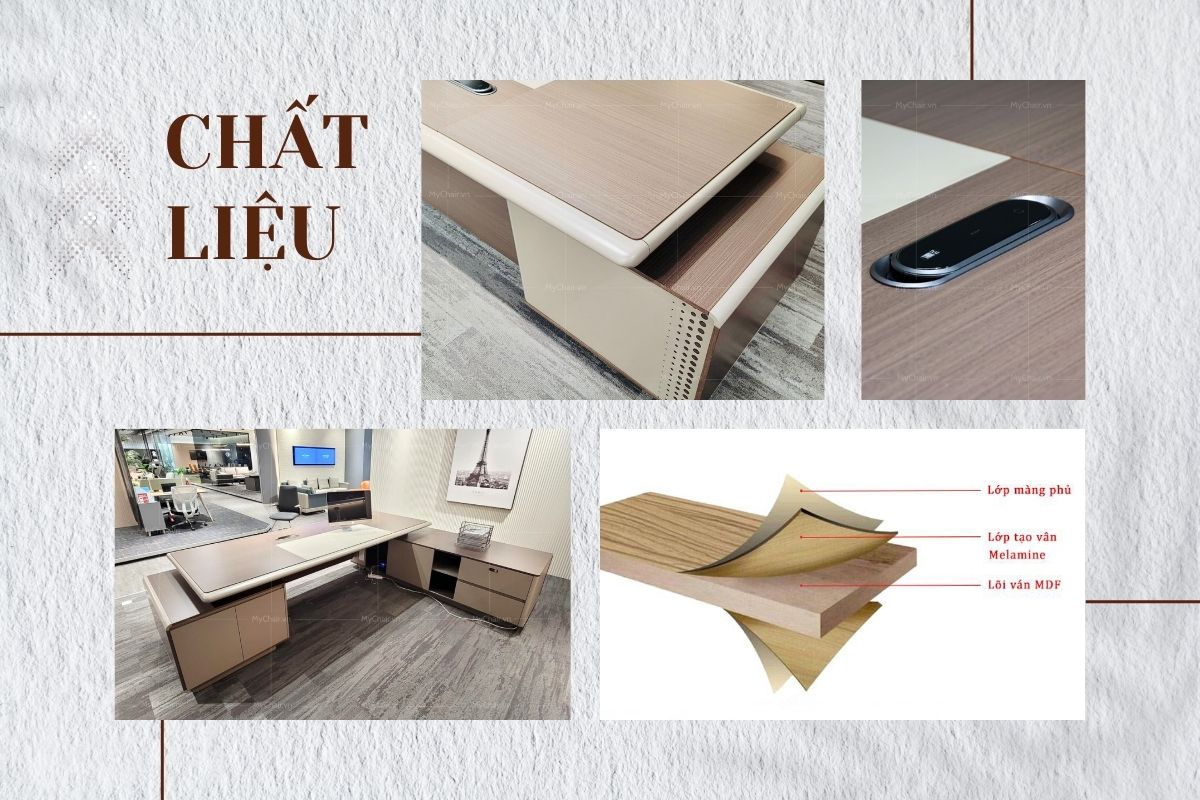 Chất liệu của bàn giám đốc NBLD08