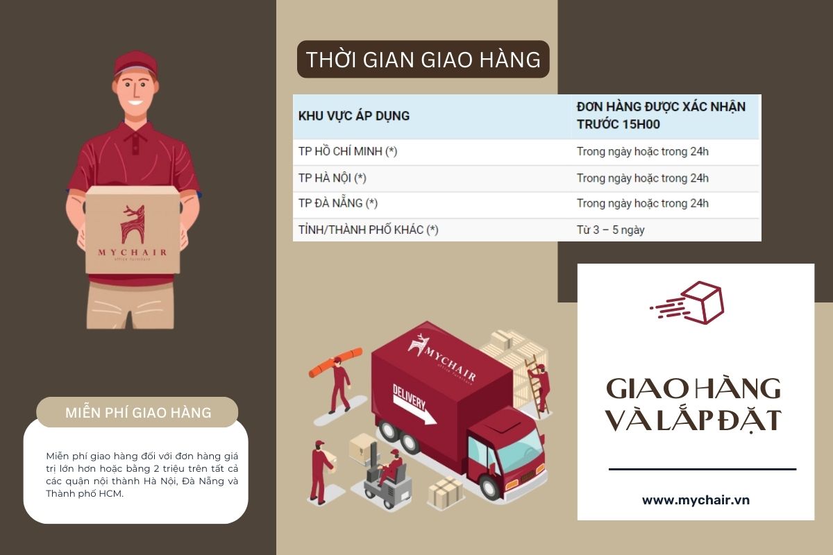 Chính sách vận chuyển và lắp đặt