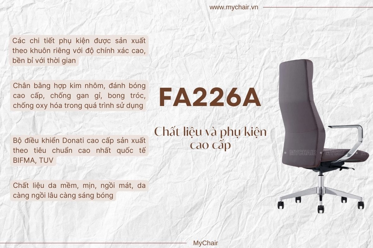 Các chi tiết tại FA226A đều được làm chỉn chu