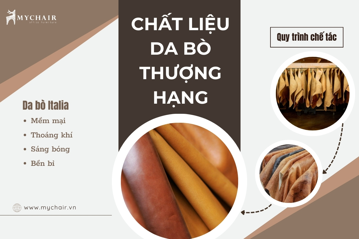 ghế giám đốc bọc da bò 