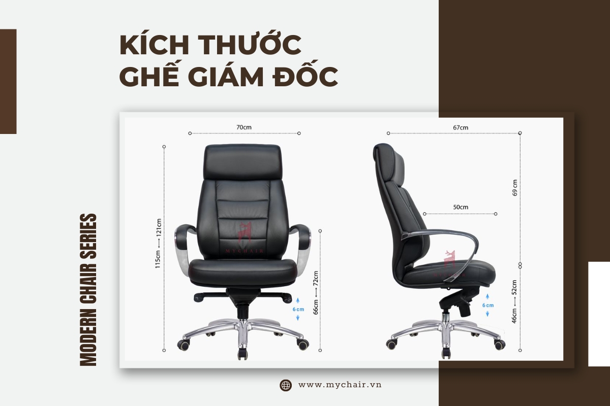 Kích thước của dòng ghế Modern