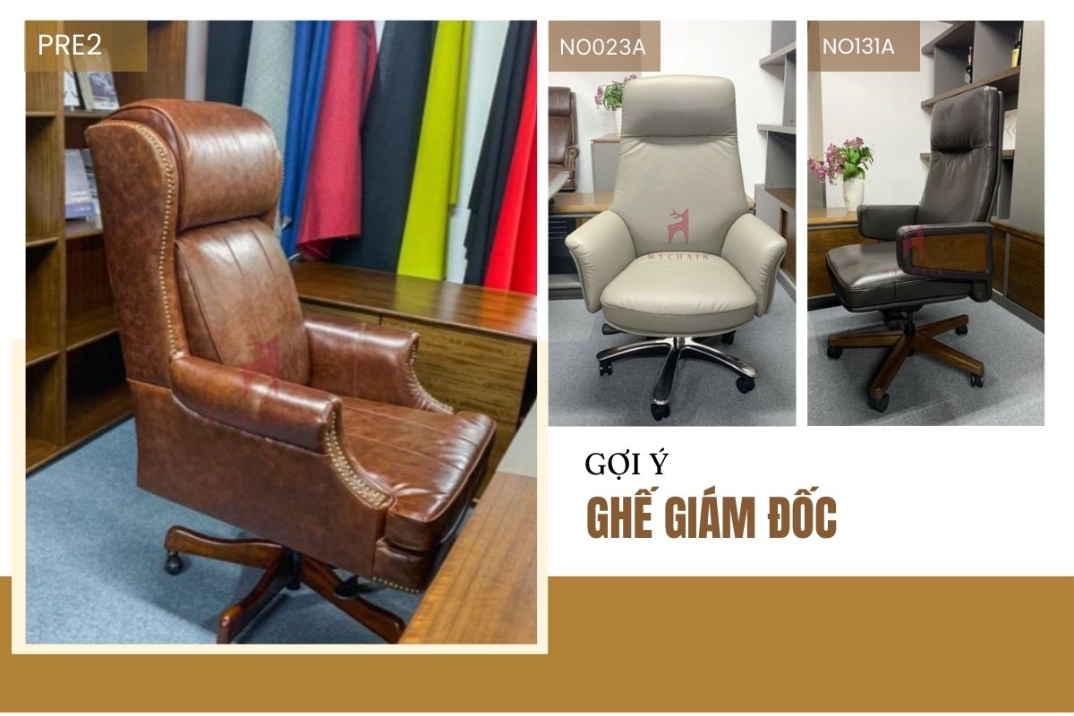 Gợi ý các mẫu ghế giám đốc phù hợp với bàn NBLD03
