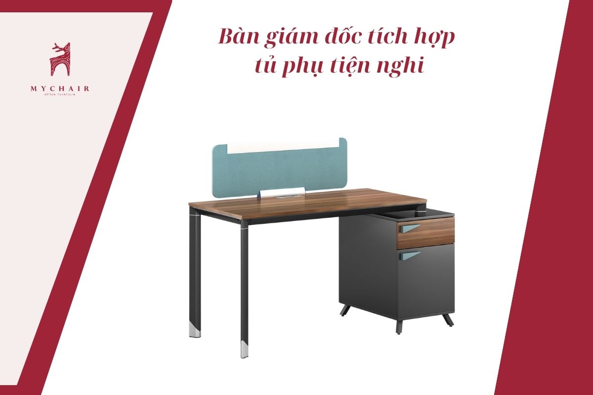Bàn giám đốc nên được tích hợp thêm các tiện ích