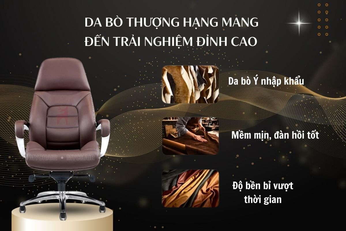 MO101A sử dụng chất liệu da bò cao cấp