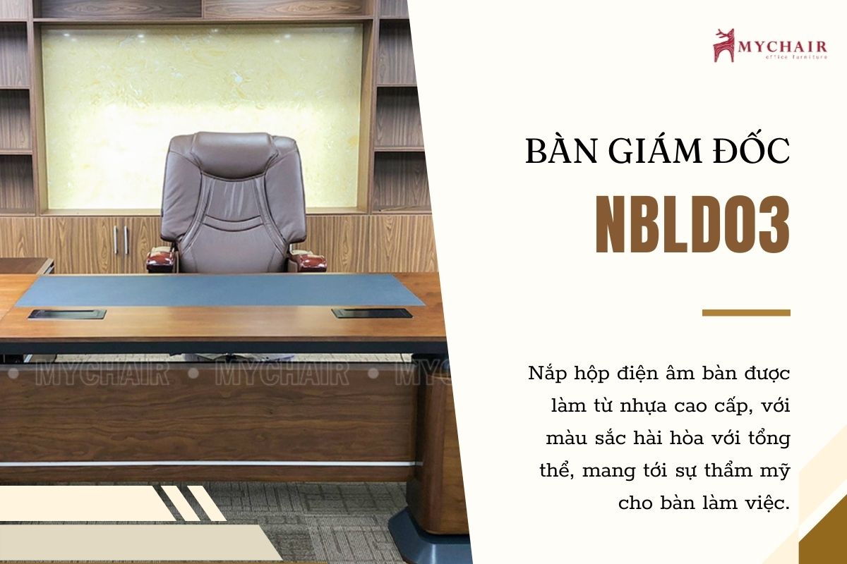 NBLD03 với nắp hộp điện âm bàn tiện dụng