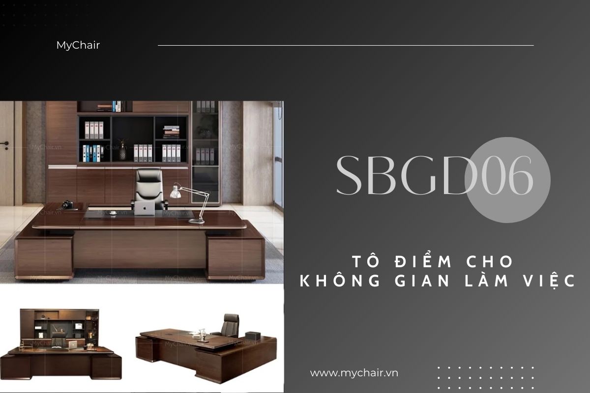 Bàn giám đốc SBGD06 là điểm nhấn cho không gian làm việc