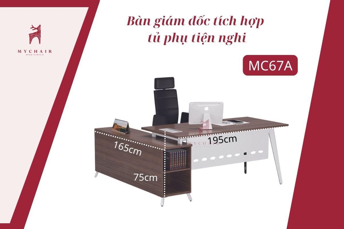 Kích thước bàn giám đốc cho phòng có diện tích vừa