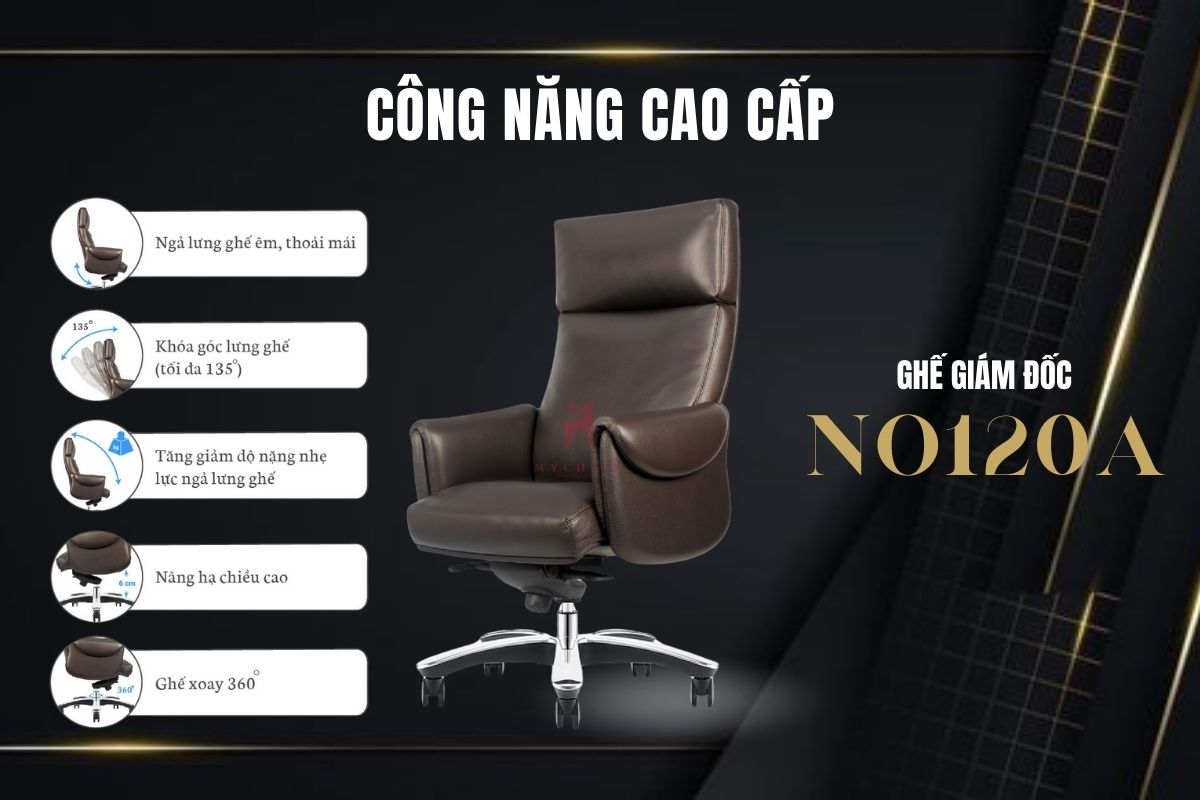 NO120A sở hữu các tính năng công thái học