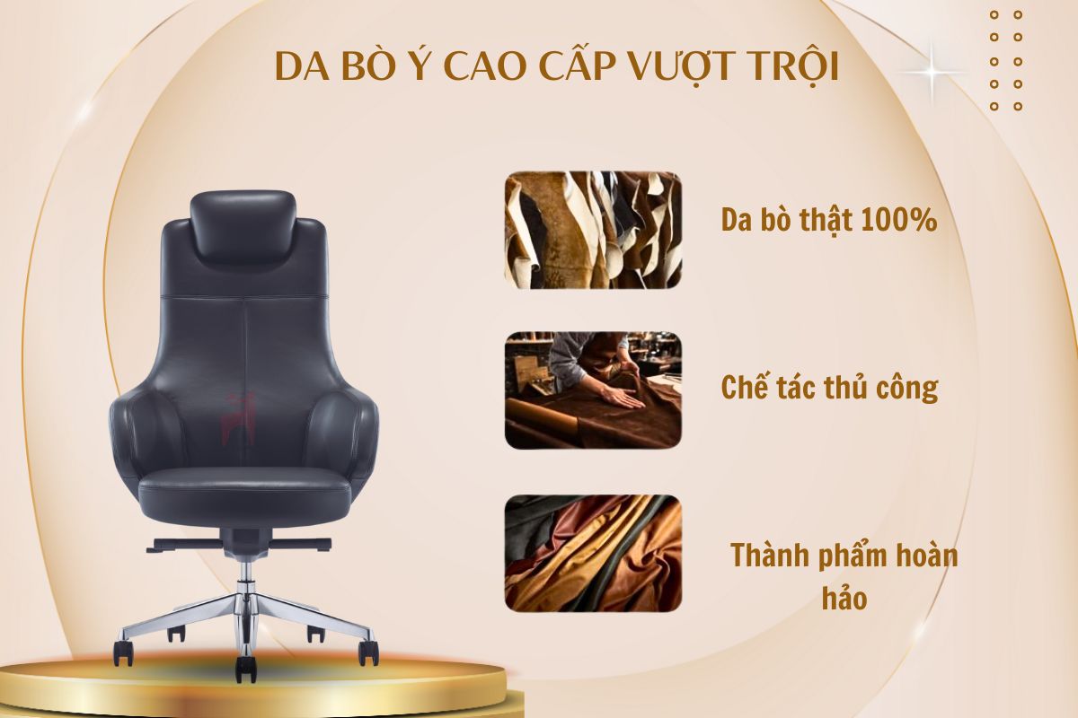 NO523A bọc da bò Italia cao cấp