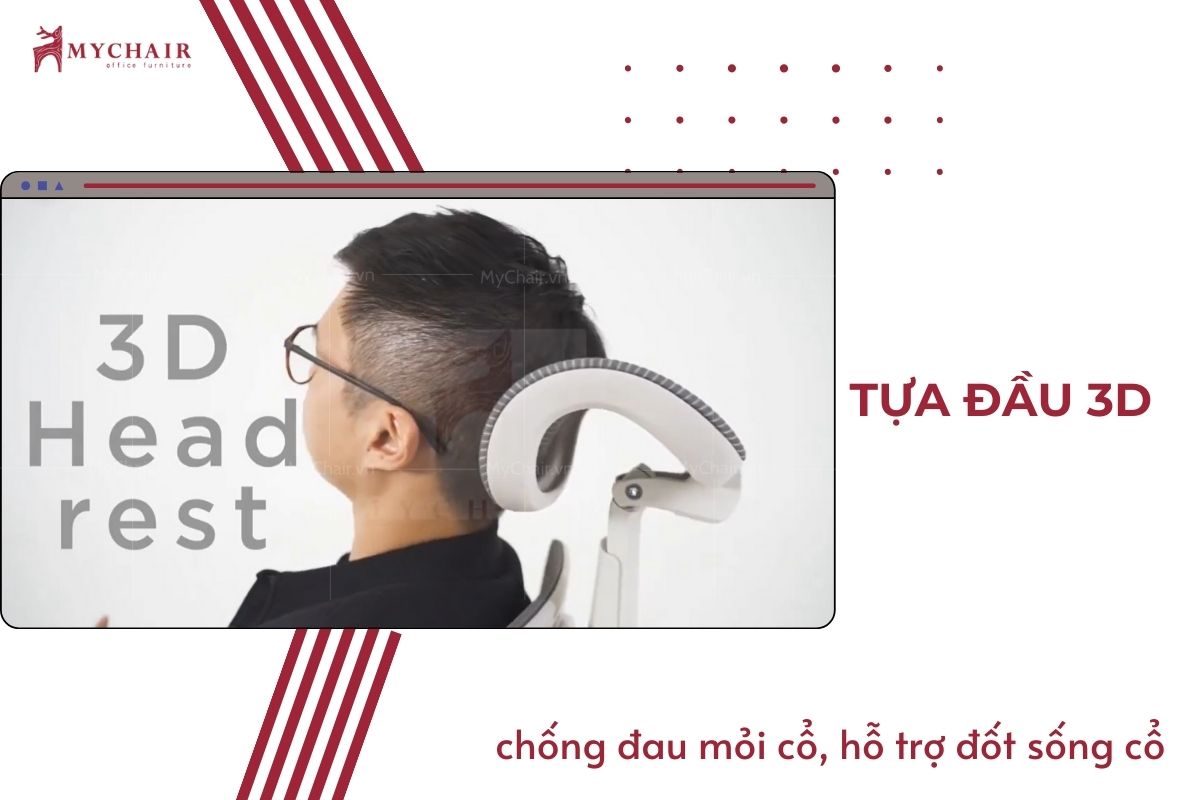 Tựa đầu 3D cho phép điều chỉnh linh họat