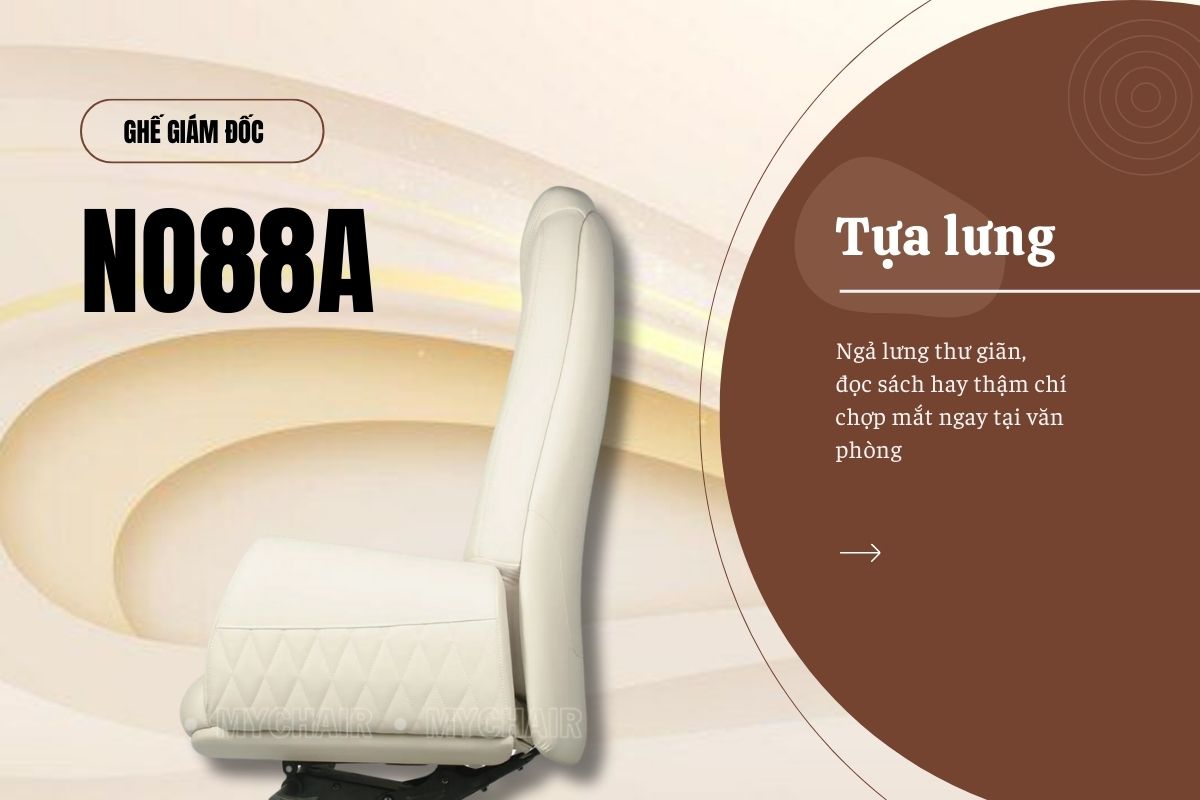 NO88A với tựa lưng chuẩn công thái học
