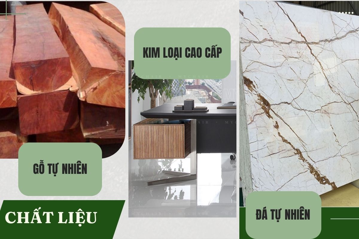 Chất liệu tự nhiên, cao cấp phù hợp với phong cách Art Deco