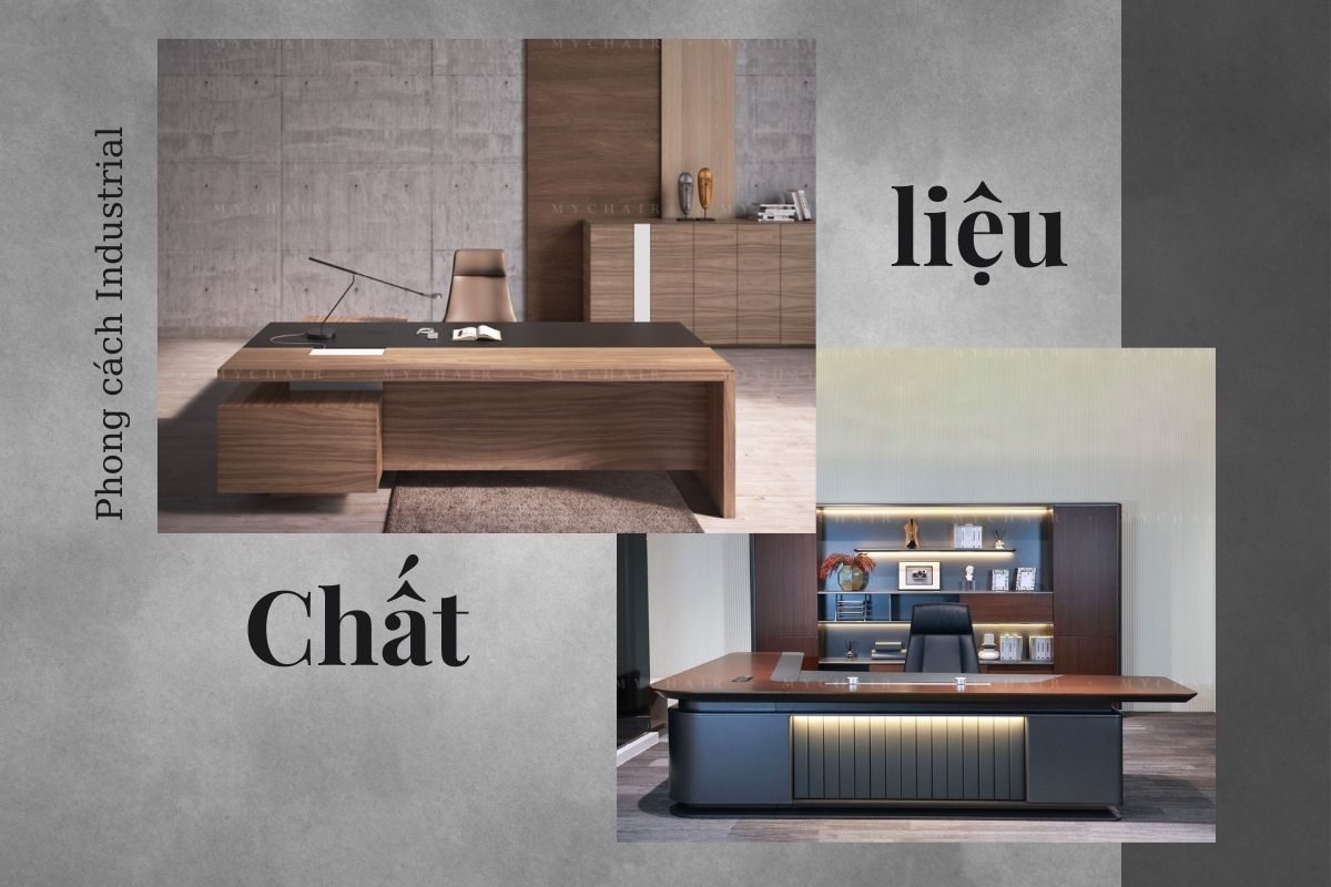 Phong cách Industrial thường sử dụng chất liệu gỗ 