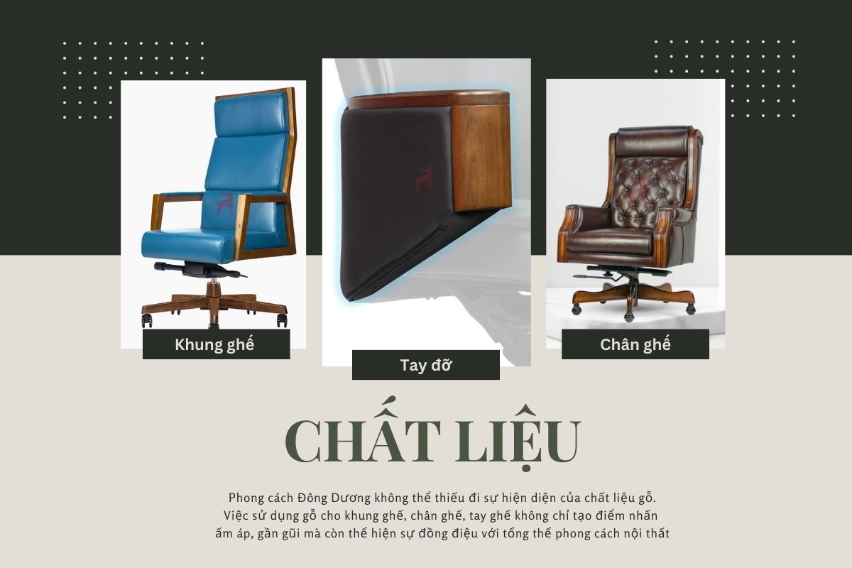 Ghế giám đốc với chất liệu bền bỉ, đẹp mắt