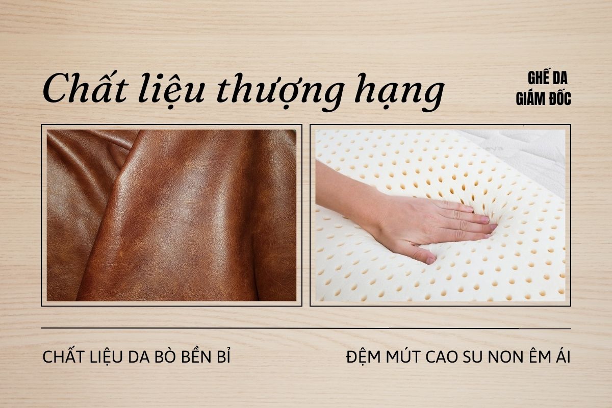 Lựa chọn ghế giám đốc có chất liệu tốt