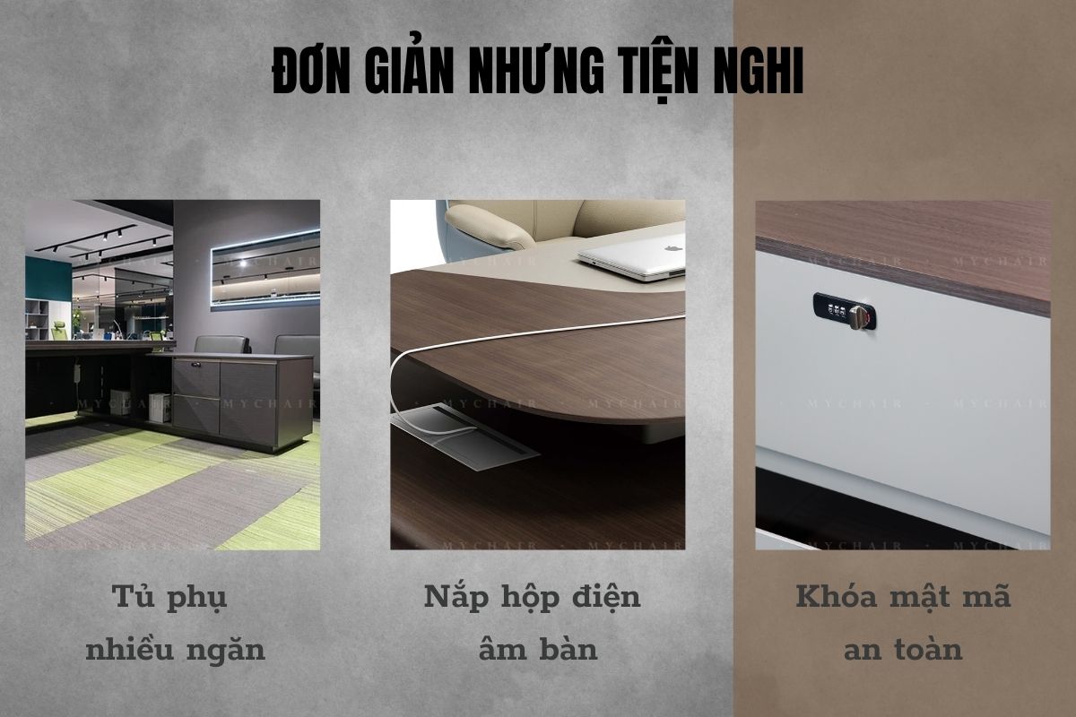 Lựa chọn bàn giám đốc với thiết kế đơn giản nhưng tiện nghi