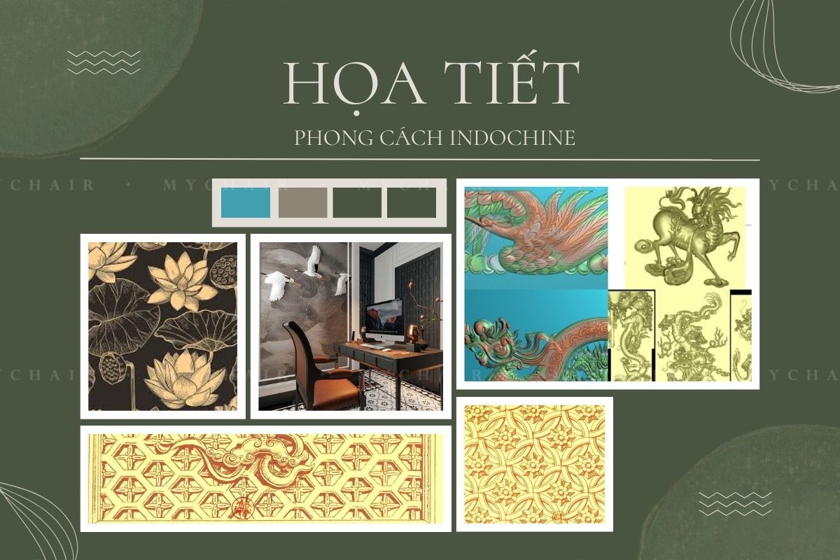 Họa tiết được sử dụng trong phong cách Indochine