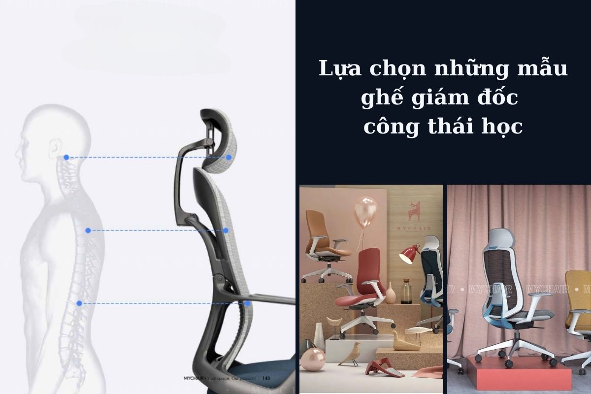 Ghế giám đốc công thái học cho người bị đau mỏi