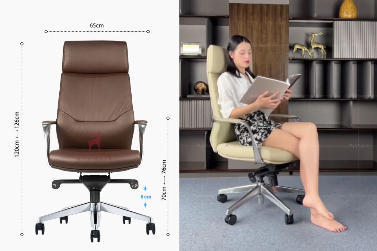 Lựa chọn kích thước ghế giám đốc phù hợp
