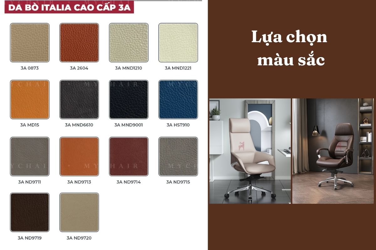 Lựa chọn ghế có màu sắc phù hợp