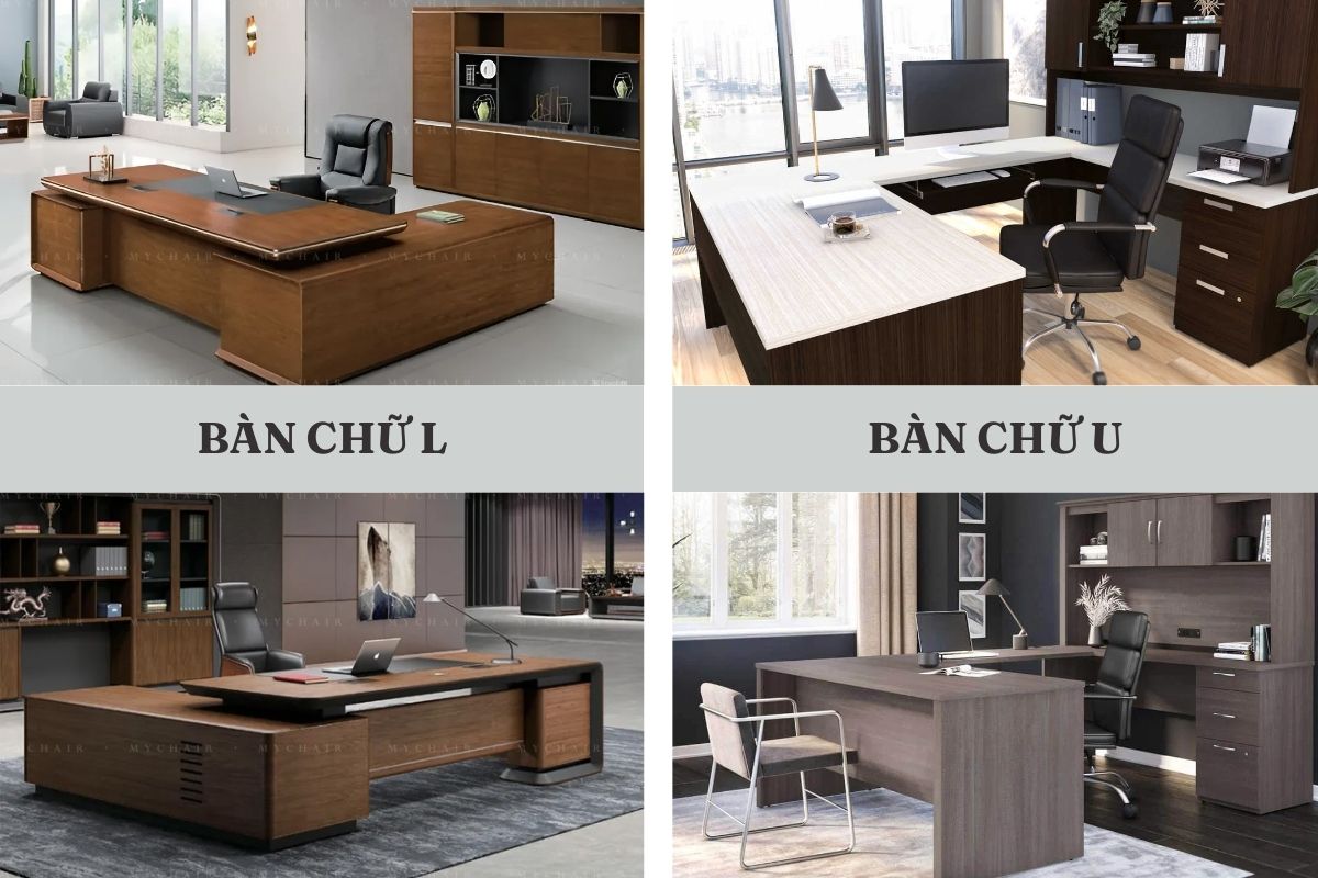 Chủ tịch nên lựa chọn bàn chữ L và bàn chữ U