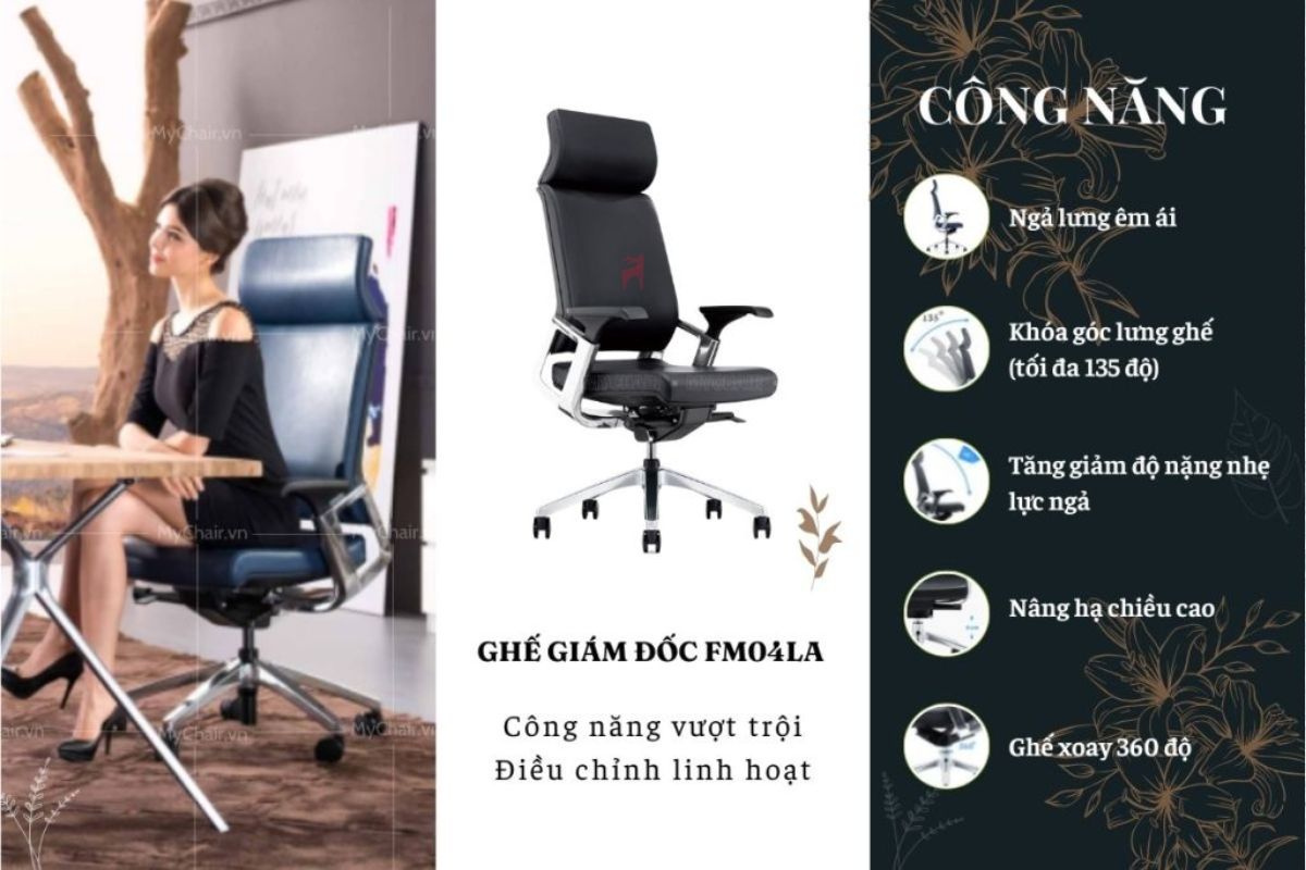 Nên mua ghế có các tính năng công thái học